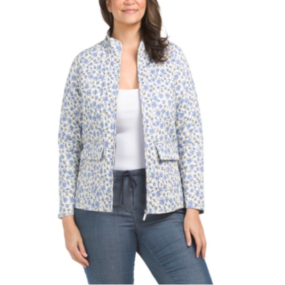 Bagatelle Blue and White Floral Jacket